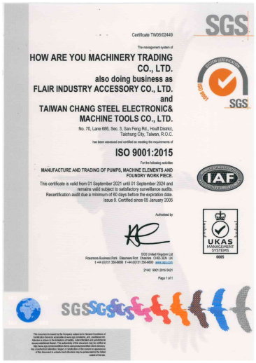 We are committing to improve quality and have won the Innovation R&D Award issued by the Taichung City Industry Association for many years.
